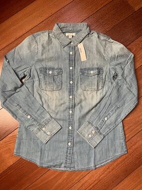NWT J. Crew Denim Chambray Shirt